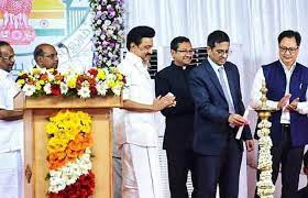 மதுரை நீதிமன்ற கட்டிட அடிக்கல் நாட்டு விழா; முதலமைச்சர் ஸ்டாலின் பங்கேற்பு மதுரை நீதிமன்ற கட்டிட அடிக்கல் நாட்டு விழா; முதலமைச்சர் ஸ்டாலின் பங்கேற்பு