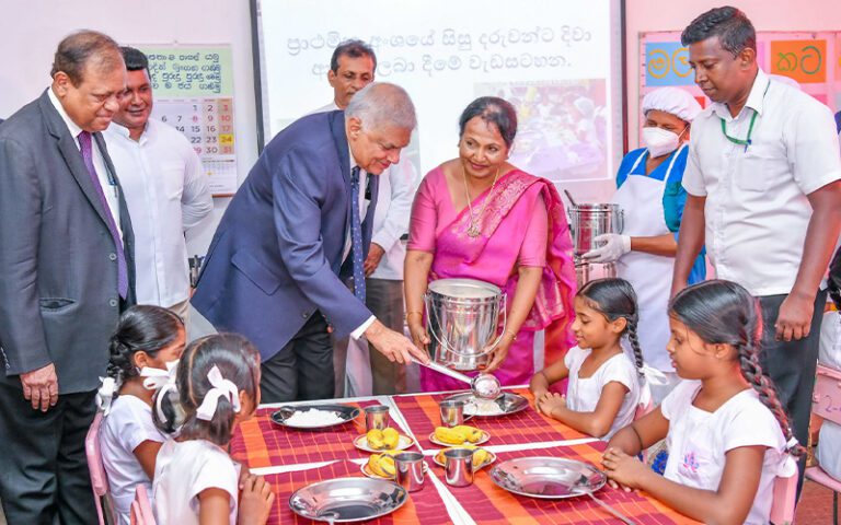 Breakfast Program for School Students in Sri Lanka; President Ranil Wickremesinghe inaugurated it.